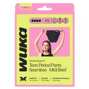 WUKA Teen Stretch Period Pants Seamless Midi Brief, Age 12-16 image