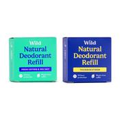 Wild Fresh Cotton &amp; Sea Salt Deodorant + Thunderstorm Deodorant Refill 40gx2