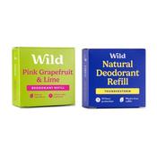 Wild Pink Grapefruit &amp; Lime Deodorant + Thunderstorm Deodorant Refill 40g x2