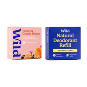 Wild Honey &amp; Cactus Flower Deodorant + Thunderstorm Deodorant Refill 40g x 2