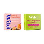 Wild Honey &amp; Cactus Flower Deodorant + Pink Grapefruit Deodorant Refill 40g x2