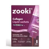 Zooki Super Strength Marine Collagen 11,000mg, Blackcurrant Flavour 18.5ml, 30 Sachets image