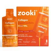 Zooki Super Strength Marine Collagen 11,000mg, Mango Peach Flavour 18.5ml, 30 Sachets image