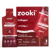 Zooki Super Strength Marine Collagen 11,000mg, Sour Cherry Flavour 18.5ml, 30 Sachets image