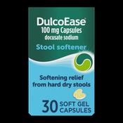 DulcoEase Docusate Sodium Capsules 100mg Stool Softener for Adults 30 Capsules image