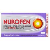 Nurofen Maximum Strength Migraine Pain 684mg 12 Caplets image