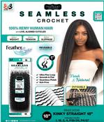 Bobbi Boss HH Seamless Crochet Kinky Straight 18″ – 100% Remy Human Hair Crochet Braids image