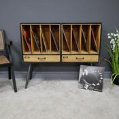 Long Retro Filing Cabinet With 2 Drawers - Lots Furnishings