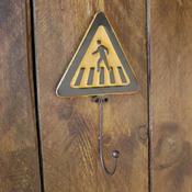 Road Sign Pedestrian Crossing Coat Hook - Lots Furnishings