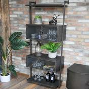 Black Industrial Wall Unit - Lots Furnishings image
