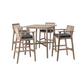 Oslo Outdoor Bar Table with 4 Armchair Stools - Lots Furnishings image