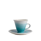 Tea Cup &amp; Saucer (1152) Louis Mulcahy Pottery
