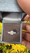 Emerald-Cut Moissanite 3ct  Ring – Sterling Silver image