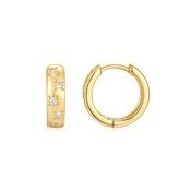 Gold plated sterling silver hoops image