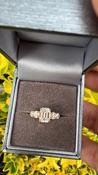 Emerald-Cut Moissanite 3ct  Ring – Sterling Silver Gold Plated image