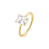 Clara  Gold Plated Solitaire Ring image