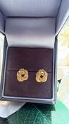 Sterling Silver Gold Plated Crossover Earrings image