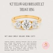 9ct Gold Emily 2ct Trilogy Ring image