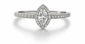 Marquise Halo Ring – Sterling Silver image