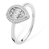 Sterling Silver Pear-Shaped Ring