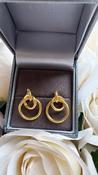 Gold Circle Earrings- sterling silver gold plated