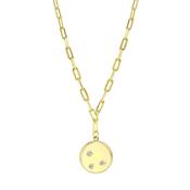 Three Stars Box Chain Necklace - Sterling Silver Gold Plated