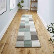 Brooklyn Modern Myriad Soft Hand Carved Runner - Beige/Green