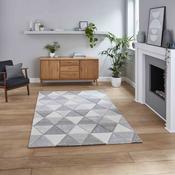 Brooklyn Modern Geometric Soft Hand Soft Hand Carved Rug - Grey/Beige image