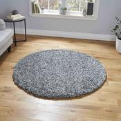 Vista Soft Shaggy Circle Rug - Silver