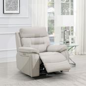 Egan Electric Reclining Armchair - Grey Leather image