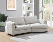Alina LHF 3 Seater Chaise Sofa - Pearl image