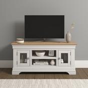 Bordeaux Small TV Unit - Ivory/Oak image