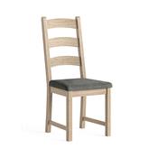 Normandy White Wash Dining Chair - Charcoal Cushion image