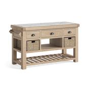 Normandy White Wash Large Kitchen Island