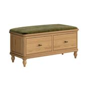 Verona Storage Bench with Green Cushion