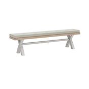 Salcombe Cross-Leg Bench - Stone Grey