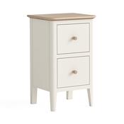 Marlow Narrow Bedside Locker - Coconut White
