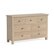 Modern Country 3 Over 4 Chest - All Oak