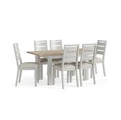 Modern Country Extending Dining Table - Stone Grey