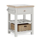 Modern Country Small Kitchen Island - Stone Grey