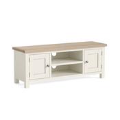 Modern Country Large TV Unit - Coconut White