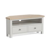 Modern Country Corner TV Unit - Stone Grey image