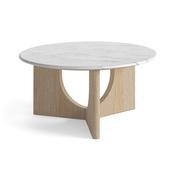 Portobello Round Coffee Table with Travertine Top