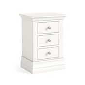Burgundy Bedside 3 Drawer Locker - Coconut Milk