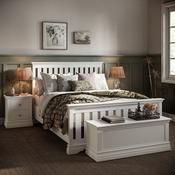 Burgundy Slatted Bed Frame 5' - Coconut Milk image