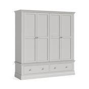 Burgundy 4 Door Wardrobe - Grey image