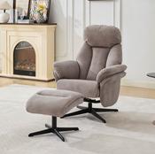Sloane Swivel Chair with Footstool - Oyster image
