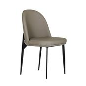 Valent Leather Dining Chair - Grey image