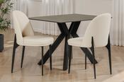 Valent Leather Dining Chair - Taupe image