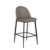 Valent Leather Bar Stool - Grey image